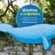 Florida Beach Resort Manatee shaped intepretive panel