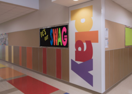 GW Carver colorful wall panel that says "Play"